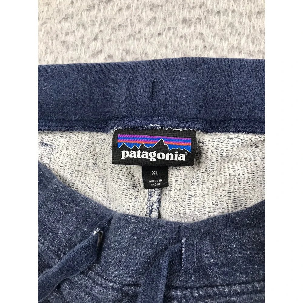 Patagonia Mahnya Fleece Pants Mens XL Blue Organic Cotton Sweatpants‎ Jogger